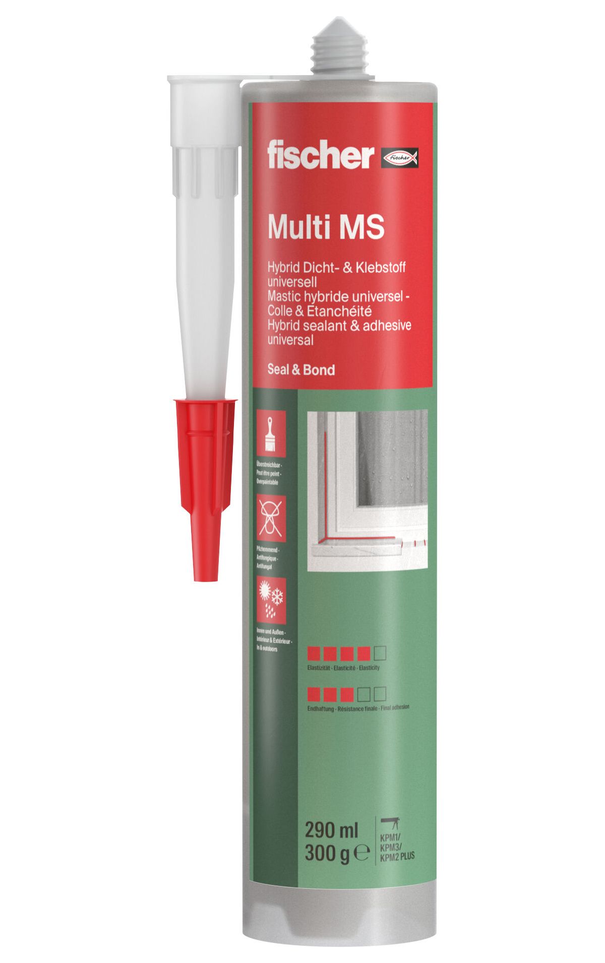 Fischer Multi MS tömítőragasztó, fekete, 290 ml termék fő termékképe