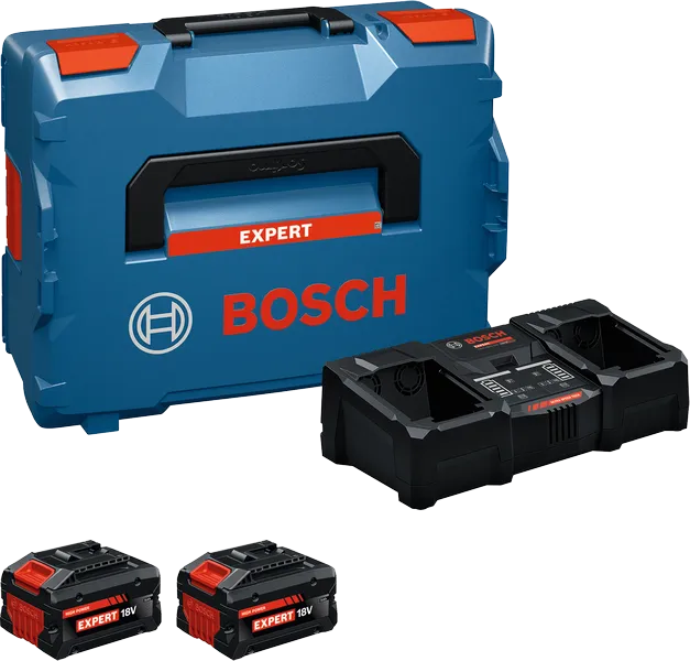 Bosch EXPERT 2 db EXBA18V-80 Li-ion akkumulátor + EXAL18V2-320 gyorstöltő (L-BOXX-ban) termék fő termékképe