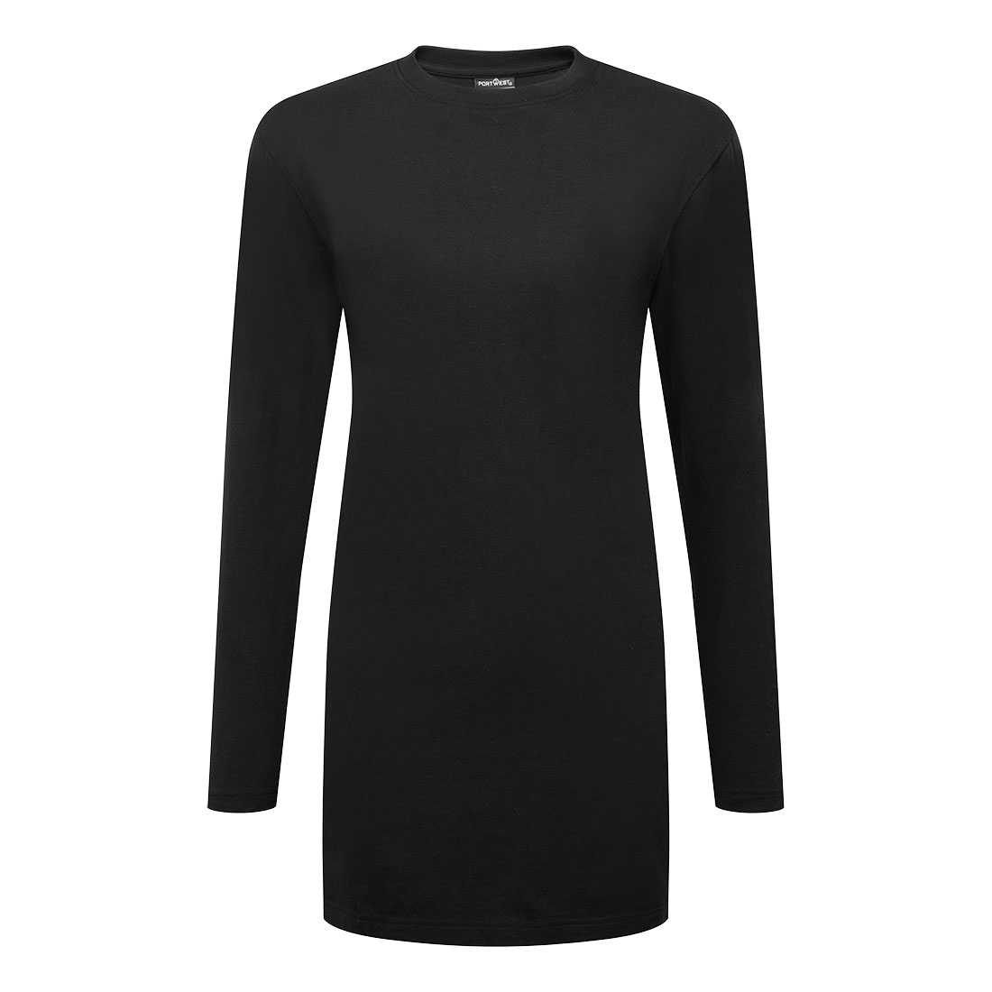 Portwest B194 - Női pamut Relaxed Fit hosszú ujjú póló L/S, fekete termék fő termékképe